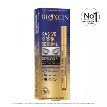 Bioxcin Kolajen ve Hyaluronik Asit İçerikli Kaş ve Kirpik Serumu