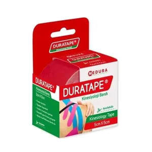 Duratape Kinesiyoloji Bandı 5cm X 5cm Kırmızı