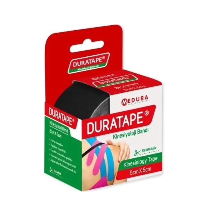 Duratape Kinesiyoloji Bandı 5cm X 5cm Siyah
