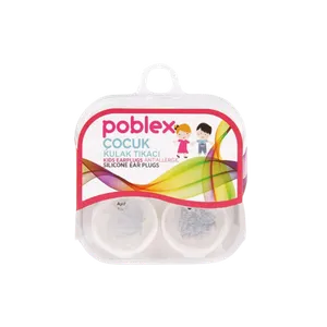 Poblex Çocuk Kulak Tıkacı Silikon 2'li