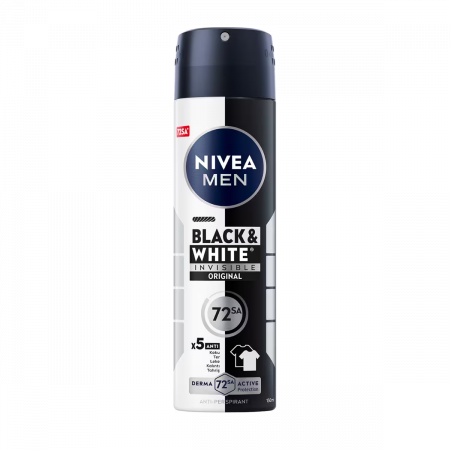 Nivea Men Sprey Deodorant Black White Invisible Original