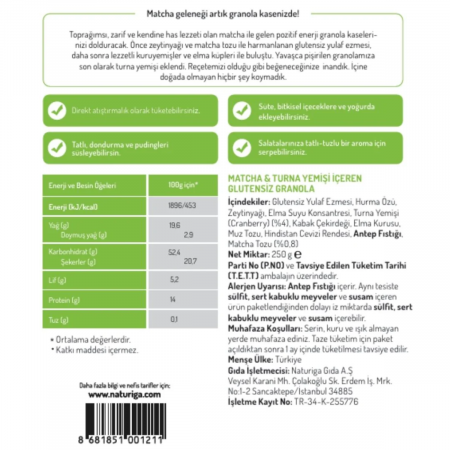 Naturiga Matcha & Cranberry Granola