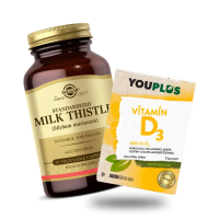 Solgar Milk Thistle 50 Kapsül + Youplus Vitamin D3 Kampanyası