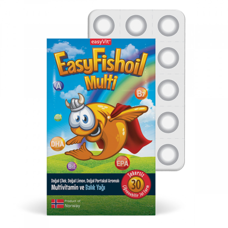 Easy Fish Oil Multi Multivitamin ve Balık Yağı Çiğnenebilir