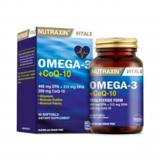 Nutraxin Omega-3 + Co Q-10 60 kapsül