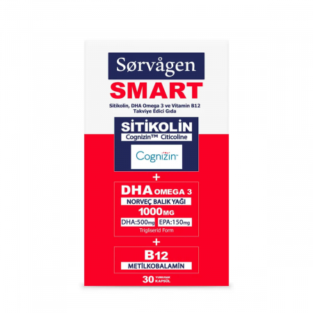 Sorvagen Smart Sitikolin DHA Omega 3 ve B12