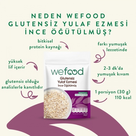 Wefood İnce Öğütülmüş Glutensiz Yulaf Ezmesi