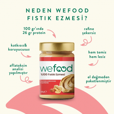 Wefood Fıstık Ezmesi %100 Sade