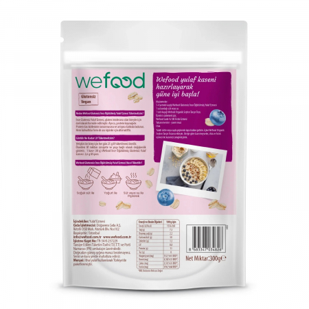 Wefood İnce Öğütülmüş Glutensiz Yulaf Ezmesi