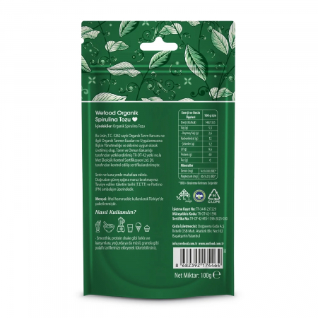 Wefood Organik Spirulina Tozu