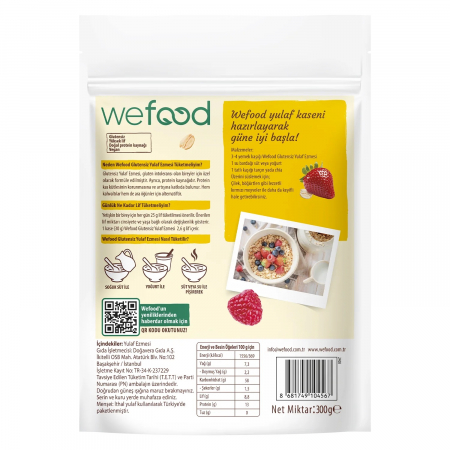 Wefood Glutensiz Yulaf Ezmesi