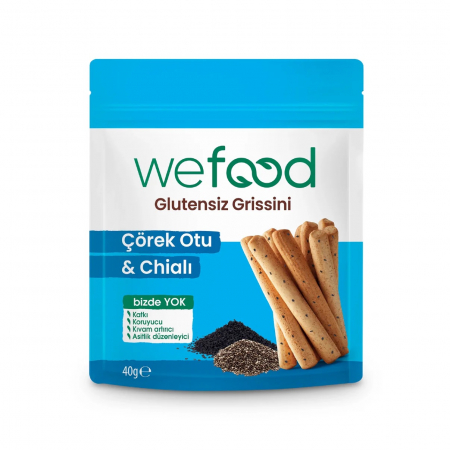 Wefood Glutensiz Grissini Çörek Otu & Chialı Wefood Glutensiz Grissini Çörek Otu & Chialı