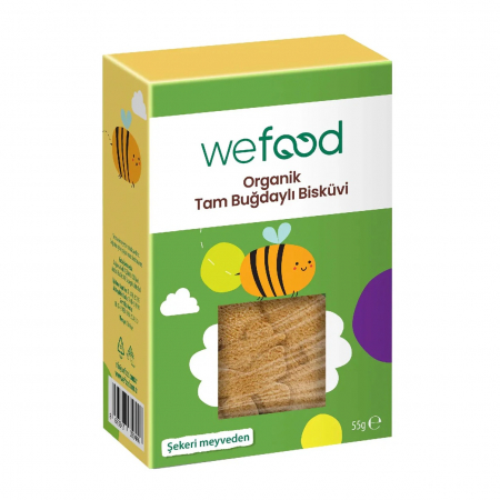 Wefood Kids Organik Tam Buğday Bisküvi