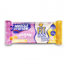 Muscle Station Fit Snack Protein Bar Vegan Caramel 40 Gr