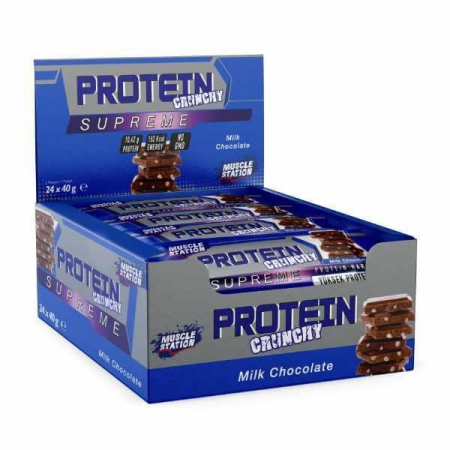 Muscle Station Supreme Crunchy Protein Bar Milk Chocolate