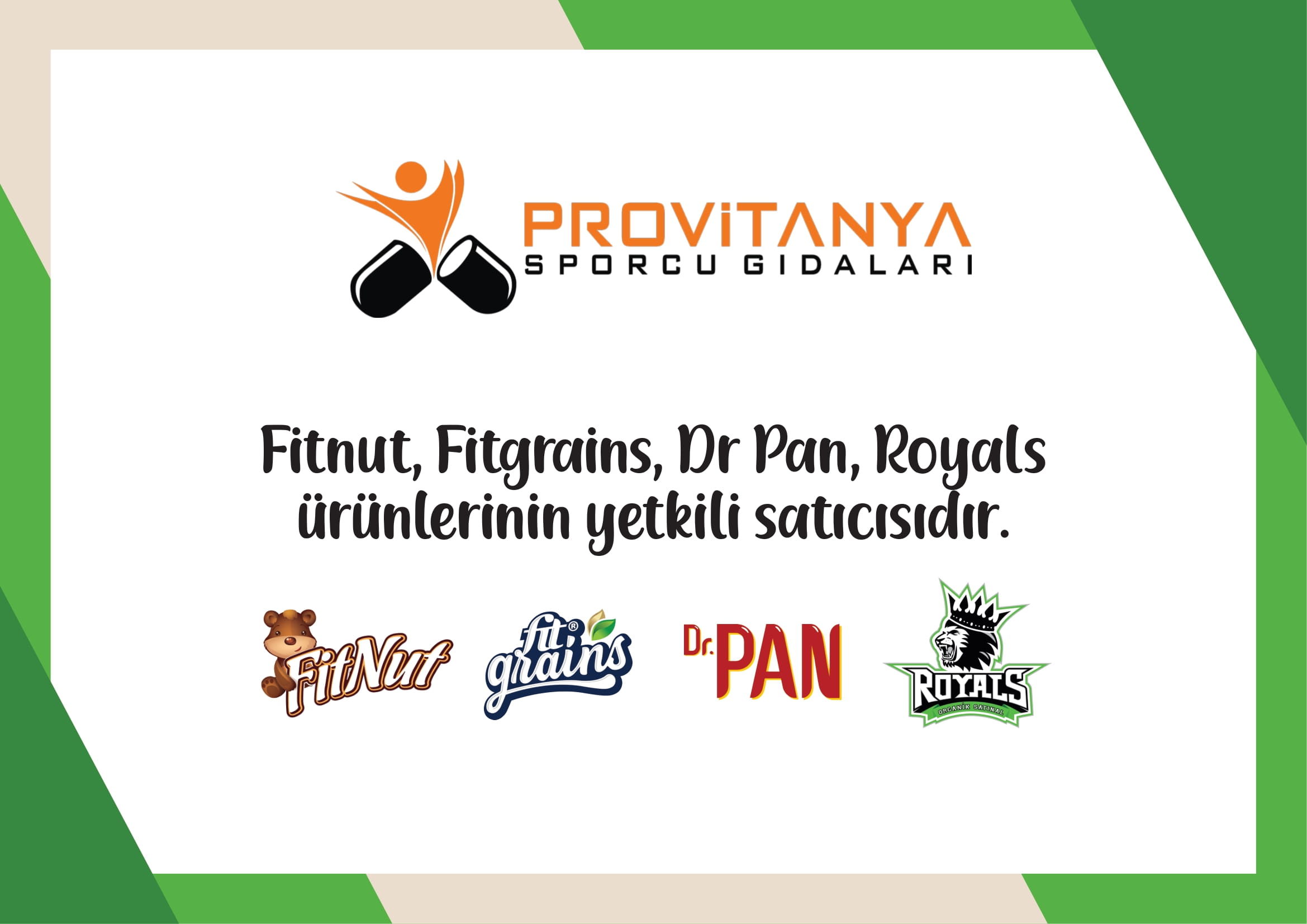 Fitnut,Fitgranins,Dr. Pan,Royals Ürünleri Yetkili Satıcı Belgesi