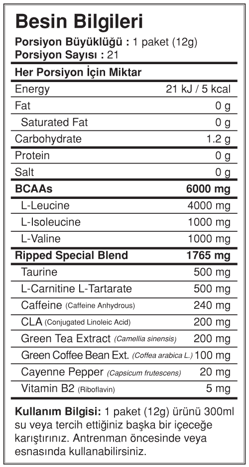 Bigjoy BCAAPro 4:1:1 Ripped Go! 12g x Bigjoy BCAAPro 4:1:1 Ripped Go! 12g x